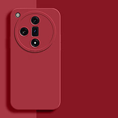 Custodia Silicone Ultra Sottile Morbida 360 Gradi Cover YK2 per Oppo Find X7 Ultra 5G Rosso