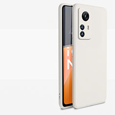 Custodia Silicone Ultra Sottile Morbida 360 Gradi Cover YK2 per Xiaomi Mi 12T Pro 5G Bianco