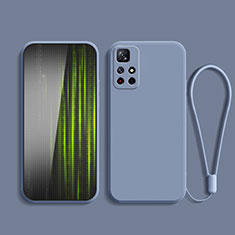 Custodia Silicone Ultra Sottile Morbida 360 Gradi Cover YK2 per Xiaomi Poco M4 Pro 5G Grigio Lavanda