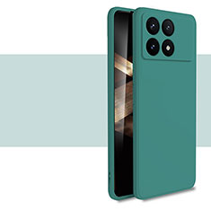 Custodia Silicone Ultra Sottile Morbida 360 Gradi Cover YK2 per Xiaomi Redmi K70E 5G Verde Notte