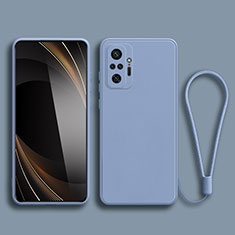 Custodia Silicone Ultra Sottile Morbida 360 Gradi Cover YK2 per Xiaomi Redmi Note 10S 4G Grigio Lavanda