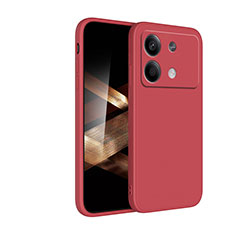 Custodia Silicone Ultra Sottile Morbida 360 Gradi Cover YK2 per Xiaomi Redmi Note 13R Pro 5G Rosso