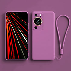 Custodia Silicone Ultra Sottile Morbida 360 Gradi Cover YK3 per Huawei P60 Pro Viola