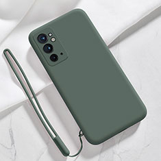 Custodia Silicone Ultra Sottile Morbida 360 Gradi Cover YK3 per OnePlus 9RT 5G Verde Notte