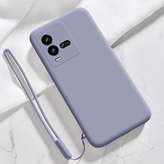 Custodia Silicone Ultra Sottile Morbida 360 Gradi Cover YK3 per Vivo iQOO 9T 5G Grigio Lavanda