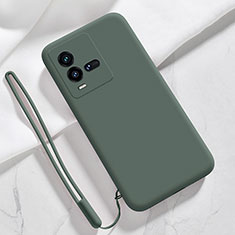 Custodia Silicone Ultra Sottile Morbida 360 Gradi Cover YK3 per Vivo iQOO 9T 5G Verde Notte