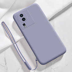 Custodia Silicone Ultra Sottile Morbida 360 Gradi Cover YK3 per Vivo iQOO Neo7 5G Grigio Lavanda