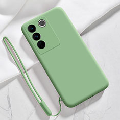 Custodia Silicone Ultra Sottile Morbida 360 Gradi Cover YK3 per Vivo V27 Pro 5G Verde