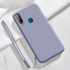 Custodia Silicone Ultra Sottile Morbida 360 Gradi Cover YK3 per Vivo Y15 Grigio Lavanda