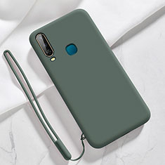 Custodia Silicone Ultra Sottile Morbida 360 Gradi Cover YK3 per Vivo Y3s Verde Notte