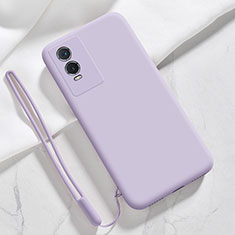 Custodia Silicone Ultra Sottile Morbida 360 Gradi Cover YK3 per Vivo Y74s 5G Lavanda