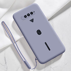 Custodia Silicone Ultra Sottile Morbida 360 Gradi Cover YK3 per Xiaomi Black Shark 4 Pro 5G Grigio Lavanda