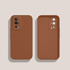 Custodia Silicone Ultra Sottile Morbida 360 Gradi Cover YK3 per Xiaomi Redmi K60 5G Marrone