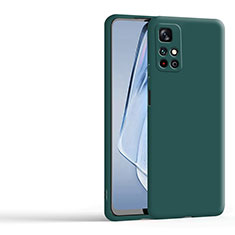 Custodia Silicone Ultra Sottile Morbida 360 Gradi Cover YK3 per Xiaomi Redmi Note 11S 4G Verde