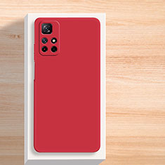 Custodia Silicone Ultra Sottile Morbida 360 Gradi Cover YK3 per Xiaomi Redmi Note 11T 5G Rosso