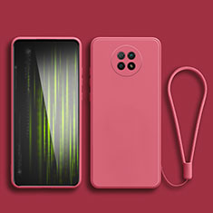 Custodia Silicone Ultra Sottile Morbida 360 Gradi Cover YK3 per Xiaomi Redmi Note 9 5G Rosa Caldo