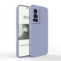 Custodia Silicone Ultra Sottile Morbida 360 Gradi Cover YK4 per Vivo X70 Pro 5G Grigio Lavanda