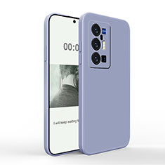 Custodia Silicone Ultra Sottile Morbida 360 Gradi Cover YK4 per Vivo X70 Pro+ Plus 5G Grigio Lavanda