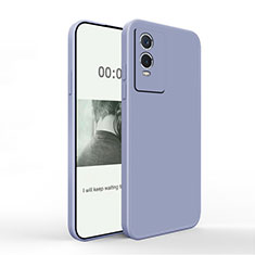 Custodia Silicone Ultra Sottile Morbida 360 Gradi Cover YK4 per Vivo Y74s 5G Grigio Lavanda