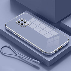 Custodia Silicone Ultra Sottile Morbida 360 Gradi Cover YK4 per Xiaomi Redmi 10X Pro 5G Grigio Lavanda
