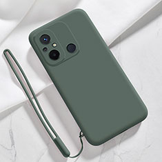 Custodia Silicone Ultra Sottile Morbida 360 Gradi Cover YK4 per Xiaomi Redmi 12C 4G Verde Notte