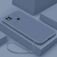 Custodia Silicone Ultra Sottile Morbida 360 Gradi Cover YK4 per Xiaomi Redmi 9 India Grigio Lavanda