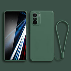 Custodia Silicone Ultra Sottile Morbida 360 Gradi Cover YK4 per Xiaomi Redmi K40 5G Verde Notte