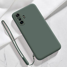 Custodia Silicone Ultra Sottile Morbida 360 Gradi Cover YK4 per Xiaomi Redmi K40 Gaming 5G Verde Notte