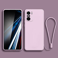 Custodia Silicone Ultra Sottile Morbida 360 Gradi Cover YK4 per Xiaomi Redmi K40 Pro+ Plus 5G Lavanda