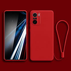 Custodia Silicone Ultra Sottile Morbida 360 Gradi Cover YK4 per Xiaomi Redmi K40 Pro+ Plus 5G Rosso