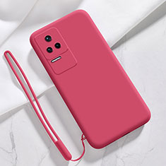 Custodia Silicone Ultra Sottile Morbida 360 Gradi Cover YK4 per Xiaomi Redmi K40S 5G Rosso