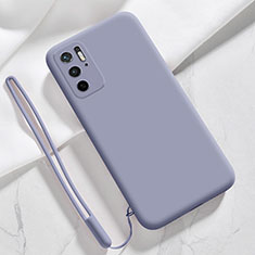 Custodia Silicone Ultra Sottile Morbida 360 Gradi Cover YK4 per Xiaomi Redmi Note 10T 5G Grigio Lavanda