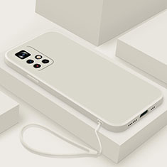 Custodia Silicone Ultra Sottile Morbida 360 Gradi Cover YK4 per Xiaomi Redmi Note 11 5G Bianco