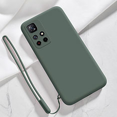 Custodia Silicone Ultra Sottile Morbida 360 Gradi Cover YK5 per Xiaomi Poco M4 Pro 5G Verde Notte