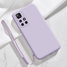 Custodia Silicone Ultra Sottile Morbida 360 Gradi Cover YK5 per Xiaomi Redmi Note 11 5G Lavanda