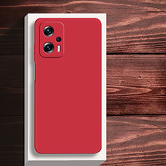 Custodia Silicone Ultra Sottile Morbida 360 Gradi Cover YK5 per Xiaomi Redmi Note 11T Pro 5G Rosso