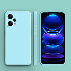 Custodia Silicone Ultra Sottile Morbida 360 Gradi Cover YK5 per Xiaomi Redmi Note 12 Pro+ Plus 5G Cielo Blu