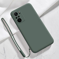 Custodia Silicone Ultra Sottile Morbida 360 Gradi Cover YK6 per Xiaomi Poco F3 5G Verde Notte