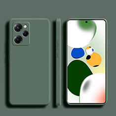 Custodia Silicone Ultra Sottile Morbida 360 Gradi Cover YK6 per Xiaomi Poco X5 Pro 5G Verde Notte