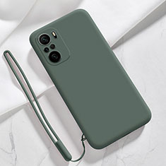 Custodia Silicone Ultra Sottile Morbida 360 Gradi Cover YK6 per Xiaomi Redmi K40 Pro+ Plus 5G Verde Notte