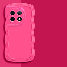 Custodia Silicone Ultra Sottile Morbida 360 Gradi Cover YK7 per OnePlus 11 5G Rosa Caldo