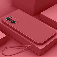 Custodia Silicone Ultra Sottile Morbida 360 Gradi Cover YK7 per Xiaomi Redmi K40 Pro+ Plus 5G Rosso