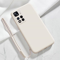 Custodia Silicone Ultra Sottile Morbida 360 Gradi Cover YK7 per Xiaomi Redmi Note 11 Pro+ Plus 5G Bianco