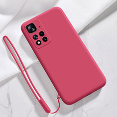 Custodia Silicone Ultra Sottile Morbida 360 Gradi Cover YK7 per Xiaomi Redmi Note 11 Pro+ Plus 5G Rosso