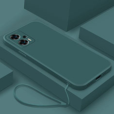 Custodia Silicone Ultra Sottile Morbida 360 Gradi Cover YK8 per Xiaomi Poco X4 GT 5G Verde Notte
