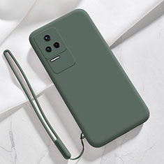 Custodia Silicone Ultra Sottile Morbida 360 Gradi Cover YK8 per Xiaomi Redmi K50 5G Verde Notte