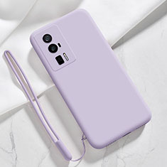 Custodia Silicone Ultra Sottile Morbida 360 Gradi Cover YK8 per Xiaomi Redmi K60 Pro 5G Lavanda