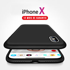 Custodia Silicone Ultra Sottile Morbida 360 Gradi Z02 per Apple iPhone Xs Nero