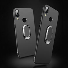 Custodia Silicone Ultra Sottile Morbida con Magnetico Anello Supporto per Xiaomi Redmi 7 Nero