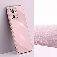 Custodia Silicone Ultra Sottile Morbida Cover C03 per Xiaomi Mi 11 Lite 4G Rosa